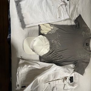 Cult Of Individuality white jean short set